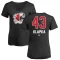 Women's Adam Klapka Name and Number Banner Wave V-Neck T-Shirt - Black