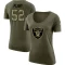 Women's Adam Plant Legend Salute to Service Scoop Neck T-Shirt - Olive