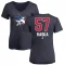 Women's Adam Raska Name and Number Banner Wave V-Neck T-Shirt - Navy