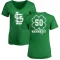 Women's Adam Wainwright Dubliner Name & Number V-Neck T-ShirtKelly - Green