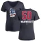 Women's Adam Wainwright Name and Number Banner Wave V-Neck T-Shirt - Navy