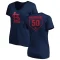 Women's Adam Wainwright RBI Slim Fit V-Neck T-Shirt - Navy