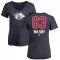 Women's Adam Wilsby Name and Number Banner Wave V-Neck T-Shirt - Navy