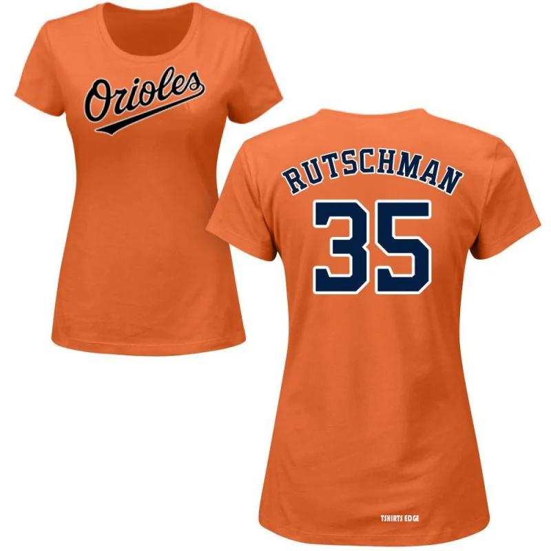 Women's Adley Rutschman Name & Number T-Shirt - Orange - Tshirtsedge