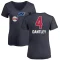 Women's Adrian Dantley Name and Number Banner Wave V-Neck T-Shirt - Navy