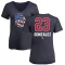 Women's Adrian Gonzalez Name and Number Banner Wave V-Neck T-Shirt - Navy