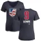 Women's Adrian Kempe Name and Number Banner Wave V-Neck T-Shirt - Navy