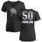 Women's Adrian Morejon Midnight Mascot V-Neck T-Shirt - Black