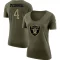 Women's Aidan O'Connell Legend Salute to Service Scoop Neck T-Shirt - Olive