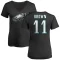 Women's A.J. Brown Name & Number Slim Fit T-Shirt - Black