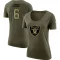 Women's AJ Cole Legend Salute to Service Scoop Neck T-Shirt - Olive