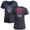 Women's A.J. Ellis Name and Number Banner Wave V-Neck T-Shirt - Navy