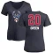 Women's AJ Green Name and Number Banner Wave V-Neck T-Shirt - Navy