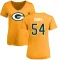 Women's A.J. Hawk Name & Number Slim Fit T-Shirt - Gold