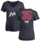 Women's A.J. Puk Name and Number Banner Wave V-Neck T-Shirt - Navy