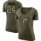 Women's A.J. Terrell Legend Salute to Service Scoop Neck T-Shirt - Olive