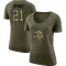 Women's Akayleb Evans Legend Salute to Service Scoop Neck T-Shirt - Olive