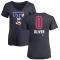 Women's Al Oliver Name and Number Banner Wave V-Neck T-Shirt - Navy