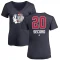 Women's Al Secord Name and Number Banner Wave V-Neck T-Shirt - Navy