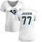 Women's Alaric Jackson Name & Number Slim Fit T-Shirt - White