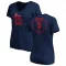 Women's Albert Pujols RBI Slim Fit V-Neck T-Shirt - Navy