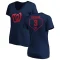 Women's Alcides Escobar RBI Slim Fit V-Neck T-Shirt - Navy