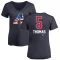 Women's Alek Thomas Name and Number Banner Wave V-Neck T-Shirt - Navy