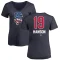 Women's Alen Hanson Name and Number Banner Wave V-Neck T-Shirt - Navy