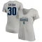 Women's Ales Stezka Name & Number Lockup T-Shirt - Gray