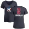 Women's Alex Bregman Name and Number Banner Wave V-Neck T-Shirt - Navy