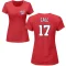 Women's Alex Call Name & Number T-Shirt - Red