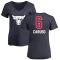 Women's Alex Caruso Name and Number Banner Wave V-Neck T-Shirt - Navy