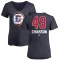 Women's Alex Chiasson Name and Number Banner Wave V-Neck T-Shirt - Navy