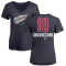 Women's Alex Delvecchio Name and Number Banner Wave V-Neck T-Shirt - Navy