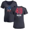 Women's Alex Faedo Name and Number Banner Wave V-Neck T-Shirt - Navy