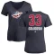 Women's Alex Goligoski Name and Number Banner Wave V-Neck T-Shirt - Navy