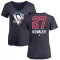 Women's Alex Kovalev Name and Number Banner Wave V-Neck T-Shirt - Navy