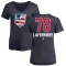 Women's Alex Laferriere Name and Number Banner Wave V-Neck T-Shirt - Navy