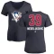 Women's Alex Nedeljkovic Name and Number Banner Wave V-Neck T-Shirt - Navy