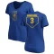 Women's Alex Rodriguez RBI Slim Fit V-Neck T-Shirt - Royal