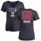 Women's Alex Speas Name and Number Banner Wave V-Neck T-Shirt - Navy