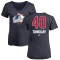 Women's Alex Tanguay Name and Number Banner Wave V-Neck T-Shirt - Navy