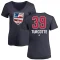 Women's Alex Turcotte Name and Number Banner Wave V-Neck T-Shirt - Navy