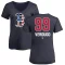 Women's Alex Verdugo Name and Number Banner Wave V-Neck T-Shirt - Navy