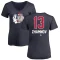 Women's Alex Zhamnov Name and Number Banner Wave V-Neck T-Shirt - Navy