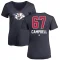 Women's Alexander Campbell Name and Number Banner Wave V-Neck T-Shirt - Navy