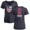 Women's Alexander Edler Name and Number Banner Wave V-Neck T-Shirt - Navy