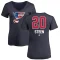 Women's Alexander Steen Name and Number Banner Wave V-Neck T-Shirt - Navy