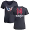 Women's Alexander Suzdalev Name and Number Banner Wave V-Neck T-Shirt - Navy