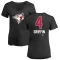 Women's Alfredo Griffin Name and Number Banner Wave V-Neck T-Shirt - Black